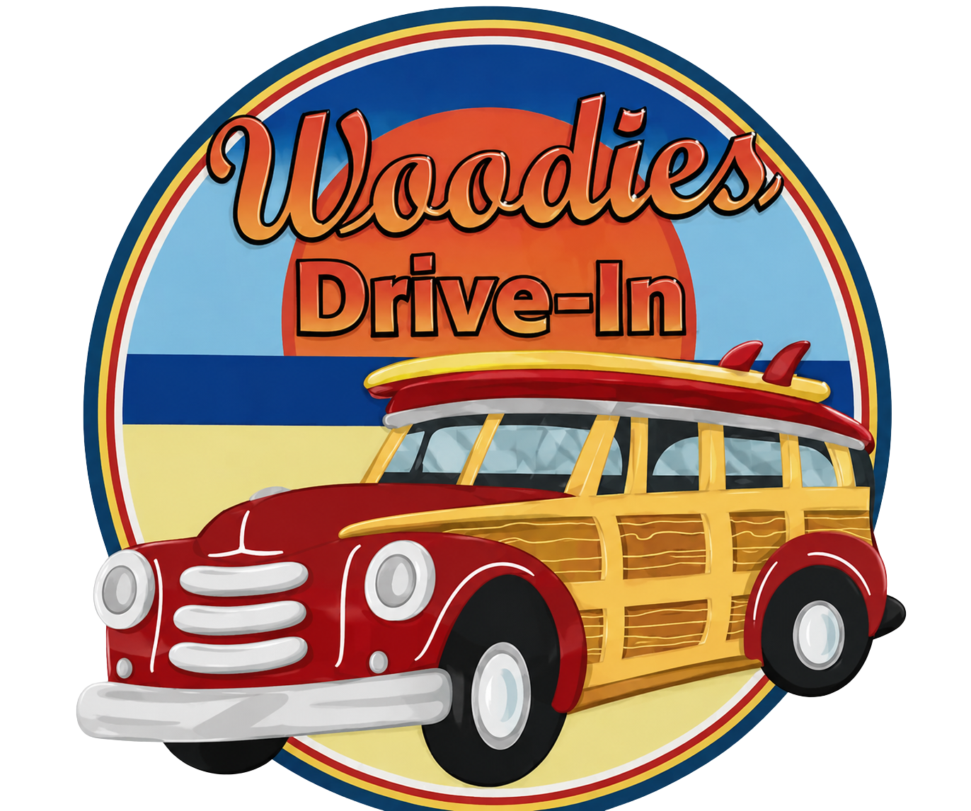 Woodies Drive In logo